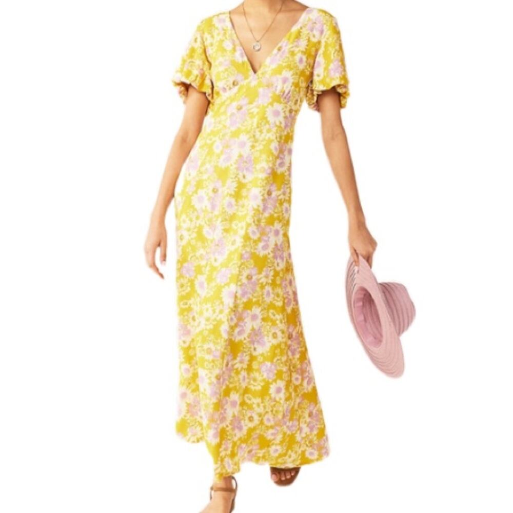 Juniors' Rewind V-Neck Strappy Back Midi Dress Size XS - Picture 2 of 8